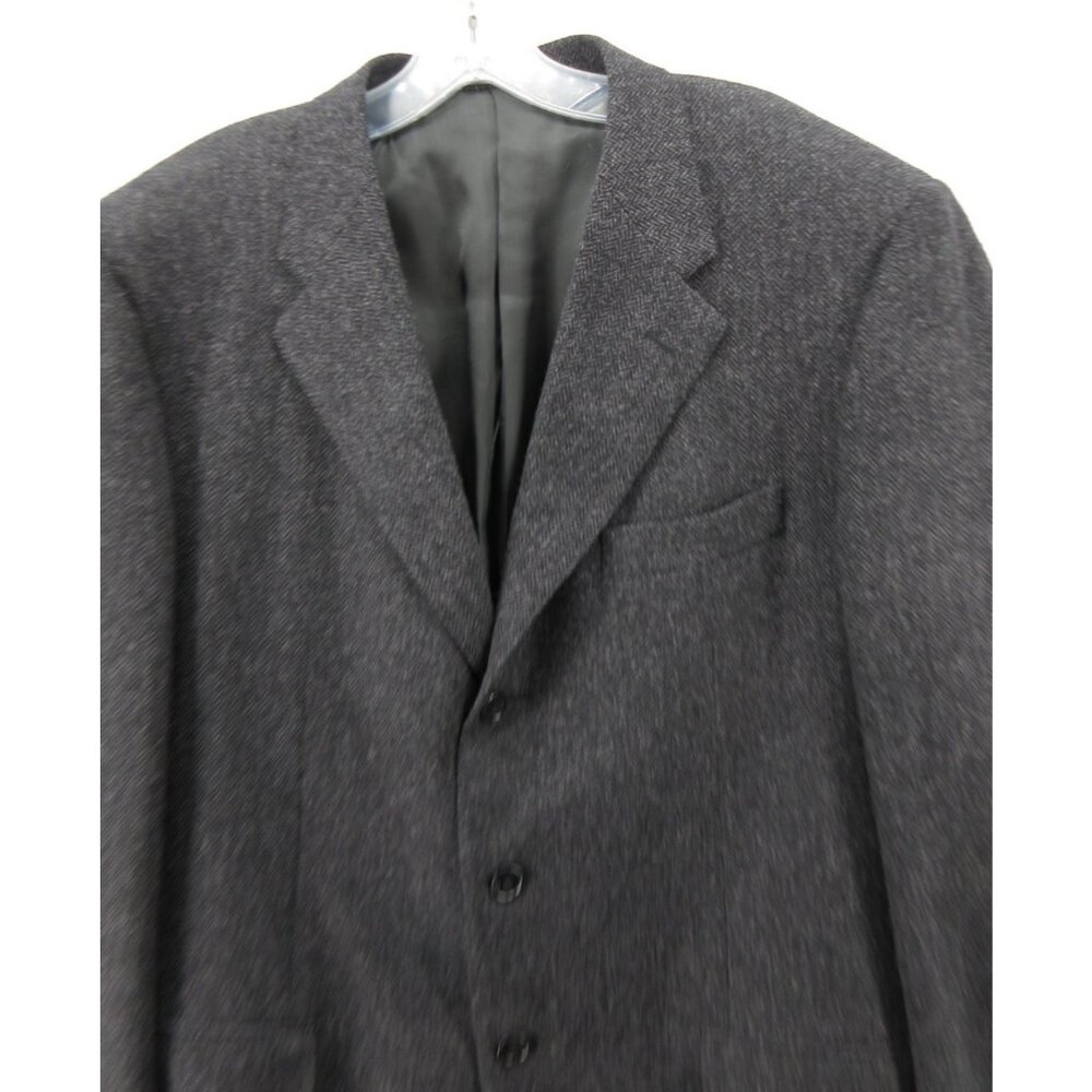 Corneliani Sport Coat 44 Blazer Virgin Wool Tweed Herringbone Italy - Picture 2 of 14